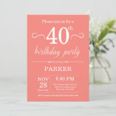 40e anniversaire Invitation Coral (Debout devant)