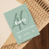 40e anniversaire Invitation Élégante fête moderne