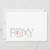 40e anniversaire - Invitation Foxy 40 (Devant)