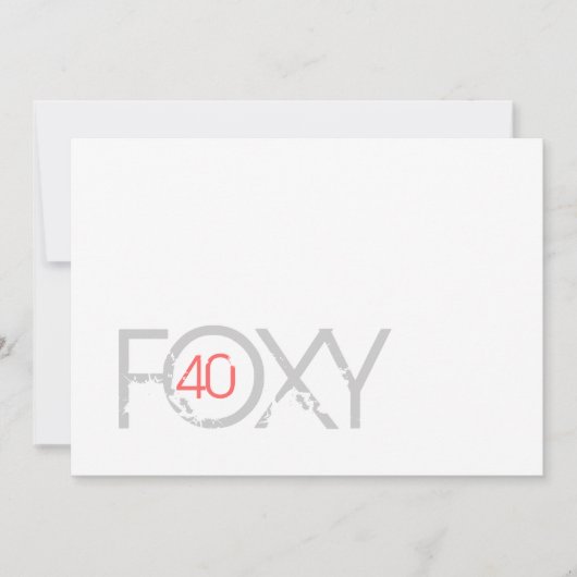 40e anniversaire - Invitation Foxy 40 (Devant)