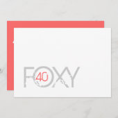 40e anniversaire - Invitation Foxy 40 (Devant / Derrière)