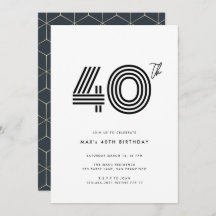 40e anniversaire Invitation lumière minimal