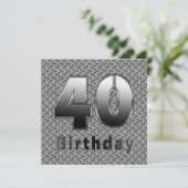 40e ANNIVERSAIRE INVITATION - MÉTAL (Debout devant)