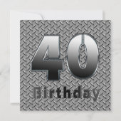 40e ANNIVERSAIRE INVITATION - MÉTAL (Devant)