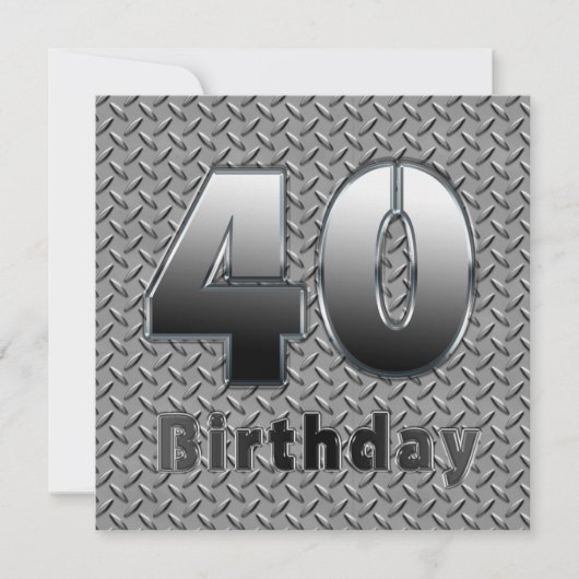 40e ANNIVERSAIRE INVITATION - MÉTAL (Devant)