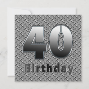 40e ANNIVERSAIRE INVITATION - MÉTAL