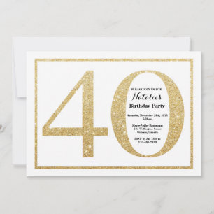 40e anniversaire Invitation Parties scintillant d'