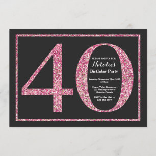 40e anniversaire Invitation Parties scintillant ro