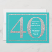 40e anniversaire Invitation Parties scintillant Tu (Devant)