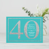 40e anniversaire Invitation Parties scintillant Tu (Debout devant)