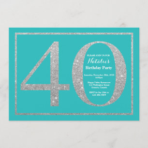 40e anniversaire Invitation Parties scintillant Tu