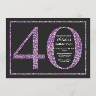 40e anniversaire Invitation Parties scintillant vi