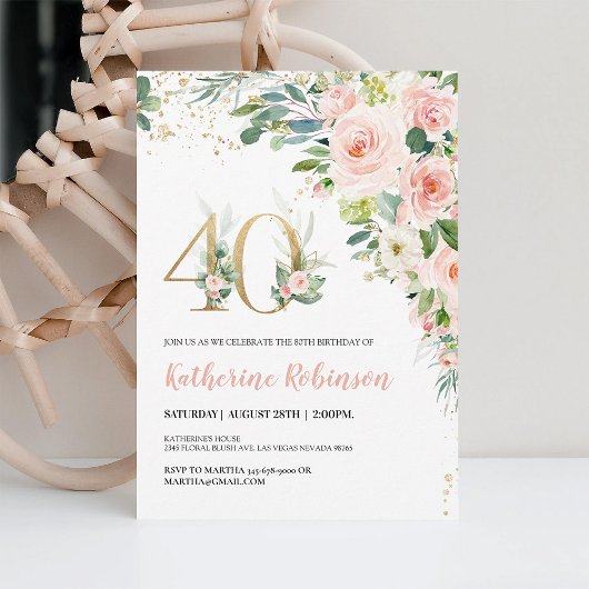 40e anniversaire invitation pour son anniversaire