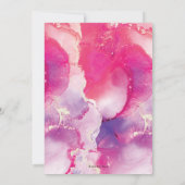 40e anniversaire Invitation rose Abstraite Aquarel (Dos)