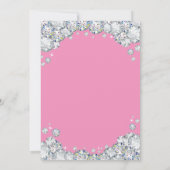 40e anniversaire Invitation rose et diamant d'arge (Dos)