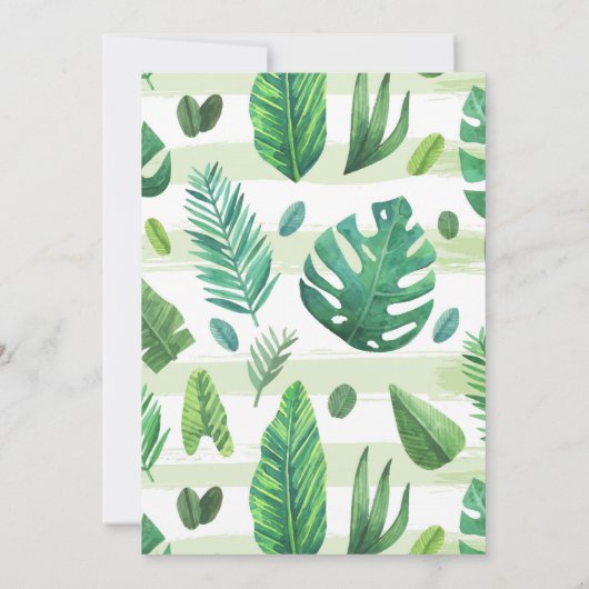 40e anniversaire invitation tropicale rose (Dos)