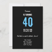 40e anniversaire Invitations - Geezer (Dos)