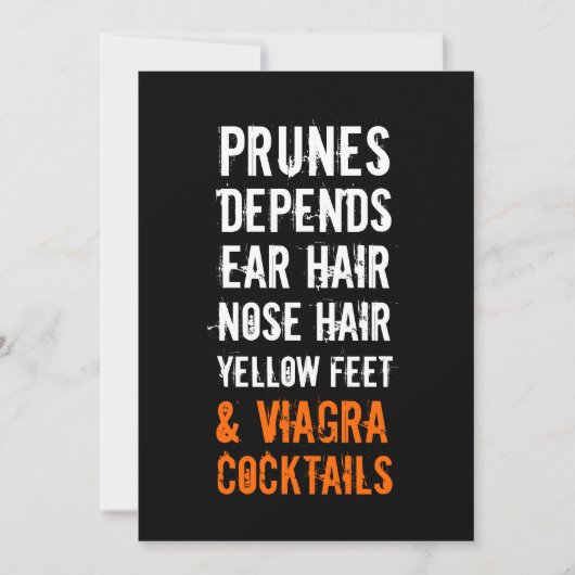 40e anniversaire Invitations - Geezer (Devant)