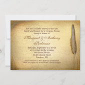 40e anniversaire mariage photo invitations vintage (Dos)