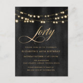 40e anniversaire moderne Élégante Invitation éléga (Devant)