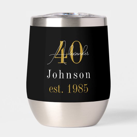 40e anniversaire personnalisé Black Gold (Avant)