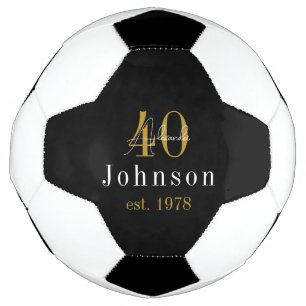 40e anniversaire personnalisé Black Gold