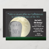 40e anniversaire RIP 30s Invitation (Devant / Derrière)