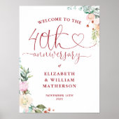 40e anniversaire Ruby Heart Affiche de bienvenue f (Devant)