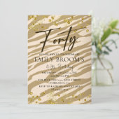 40e anniversaire sauvage Forty Gold Invitation (Debout devant)
