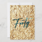 40e anniversaire sauvage Forty Gold Invitation (Dos)