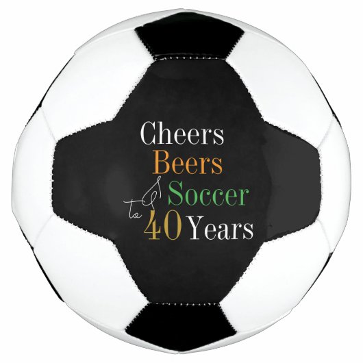40e Anniversaire Soccer Cheers Bières Black Gold (Devant)
