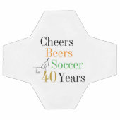 40e Anniversaire Soccer Cheers Bières Minimal (Plat)