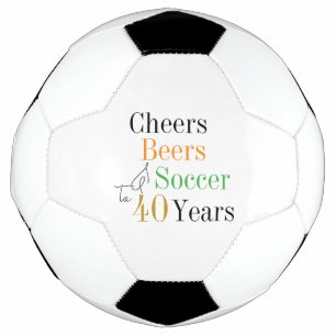 40e Anniversaire Soccer Cheers Bières Minimal