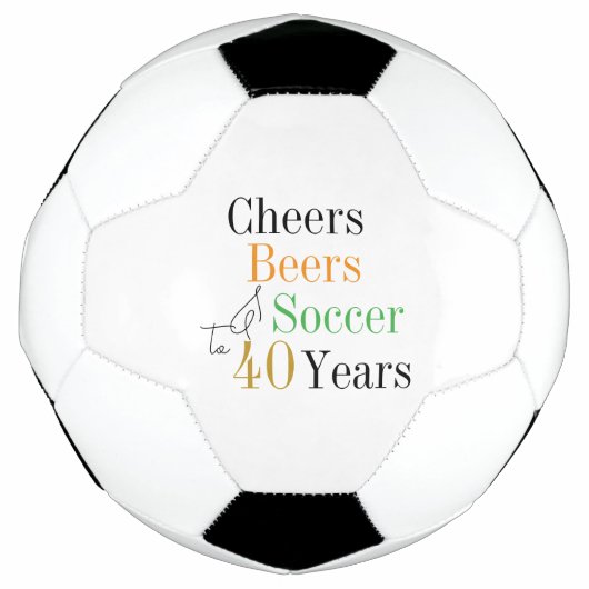40e Anniversaire Soccer Cheers Bières Minimal (Devant)