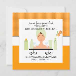40e anniversaire Spa Weekend Getaway Invitation