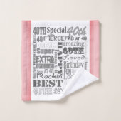 40e anniversaire spécial cadeaux personnalisés (Gant de toilette)
