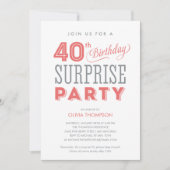 40e anniversaire surprise Invitations (Devant)