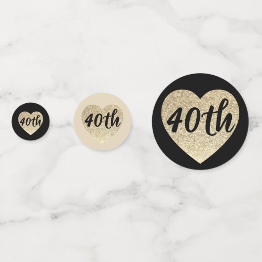 40e anniversaire table confetti (Derrière)