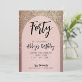 40e Arc de Parties scintillant d'or Invitation d'a (Debout devant)