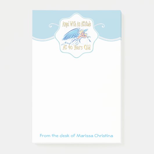 40e Birthday Angel met hoogte Post-it® Notes (Voorkant)