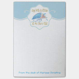 40e Birthday Angel met hoogte Post-it® Notes