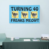40E BIRTHDAY FUNNY CAT BANNER (Beurs)