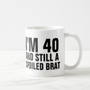 40E BIRTHDAY FUNNY COFFEE MUGS, BRAT KOFFIEMOK