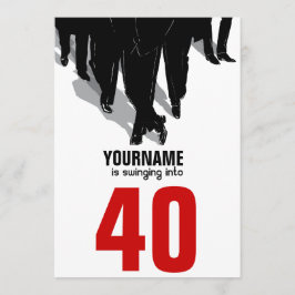 40e 'Birthday Swingers Rat Pack' Kaart