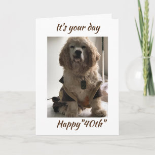 **40e BIRTHDAY WIST VAN KOPER SPANIEL**  Kaart