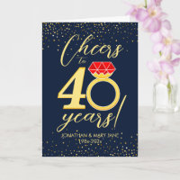 40e bruiloft Jubileum Cheers Ring