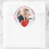 40e bruiloft JUBILEUM FOTO RUBY Ronde Sticker (Tas)