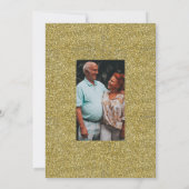 40e bruiloft Jubileum Gold Glitter Ruby Red Kaart (Achterkant)