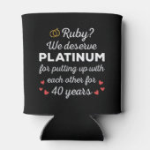 40e bruiloft Jubileum I - Ruby Funny Paar Blikjeskoeler (Achterkant)