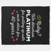 40e bruiloft Jubileum I - Ruby Funny Paar Fleece Deken (Voorkant (Horizontaal))